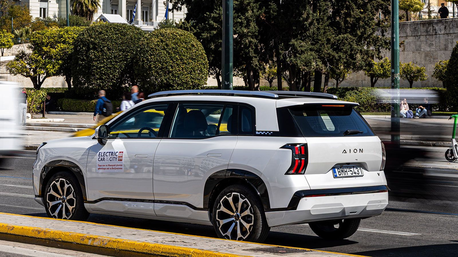 Μετά την ολοκλήρωση του Electric in the City 2026 το trip στον ψηφιακό πίνακα του AION V έγραφε κατανάλωση 13,2 kWh/100 χλμ.